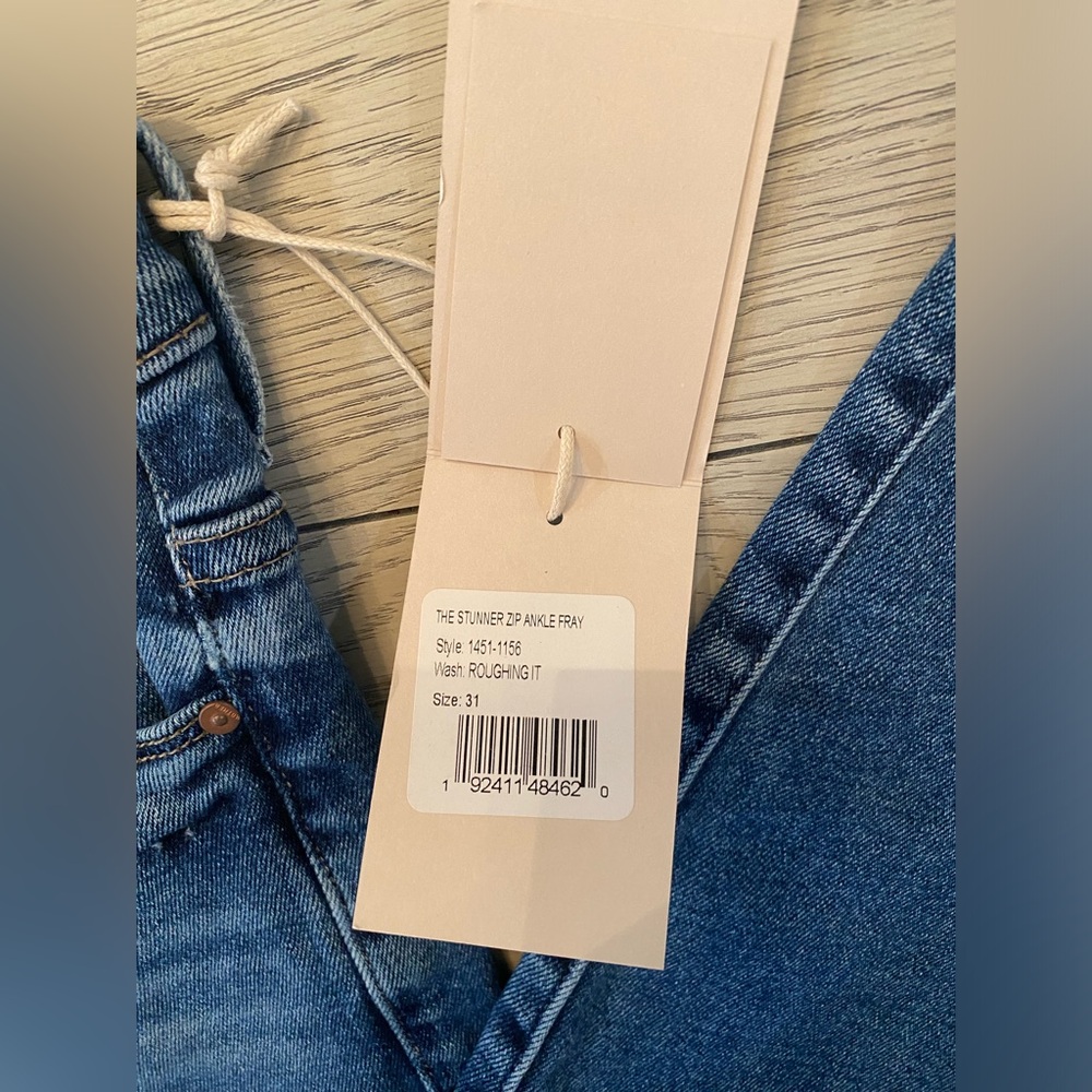 mother denim the stunner ankle zip fray jean - Picture 10 of 11